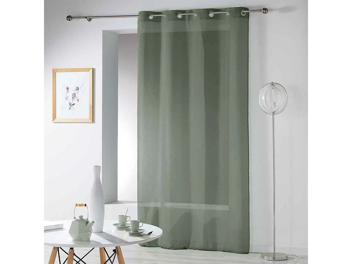 Rideau Voilage Étamine "Telma" 140x280cm Kaki