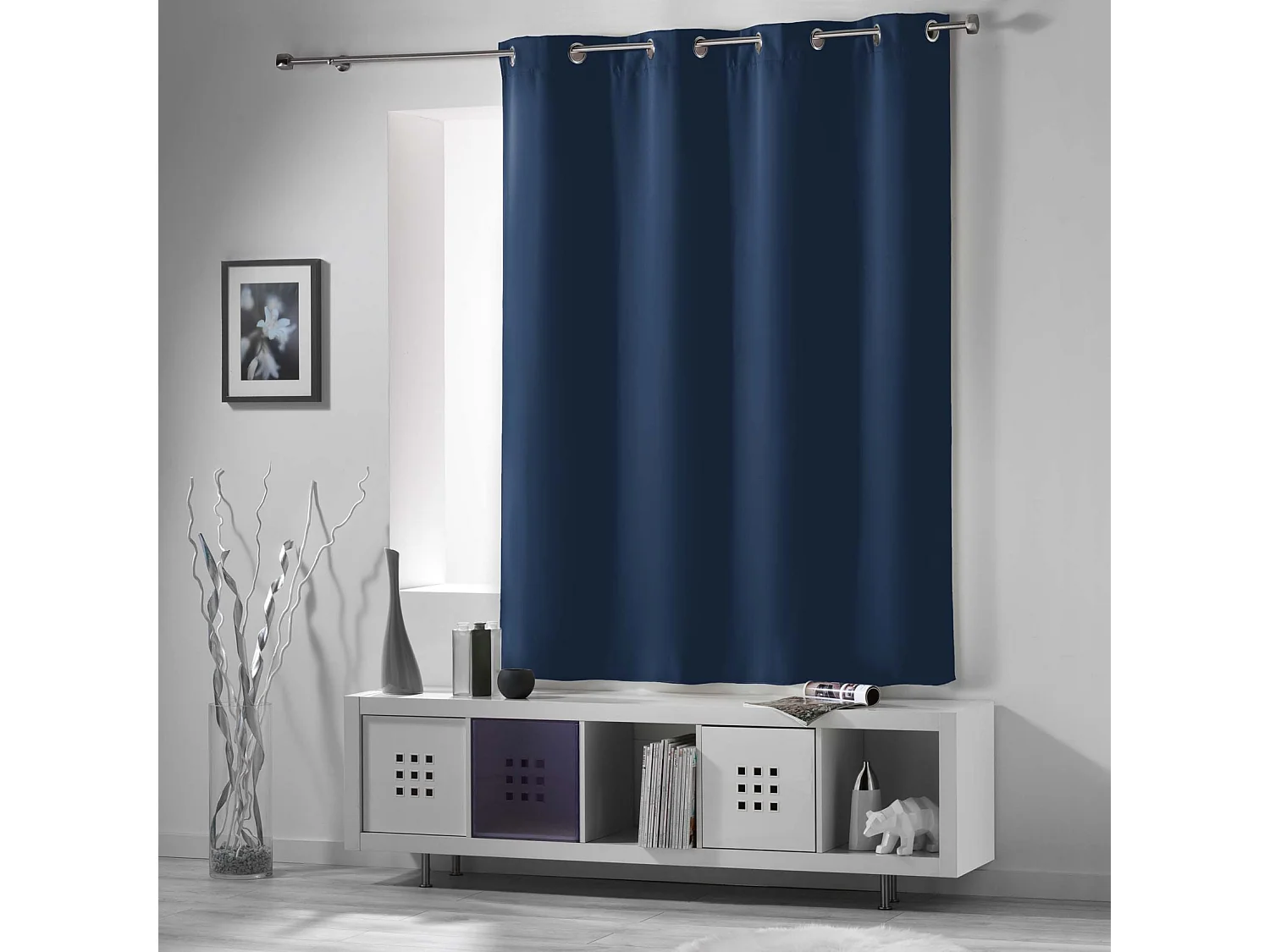 Rideau Occultant "Occult" 135x180cm Bleu Marine