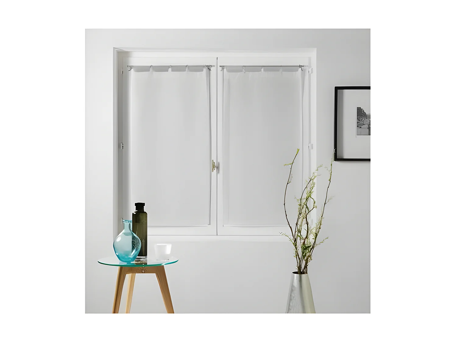 Paire de Voilages "Milza" 60x90cm Blanc