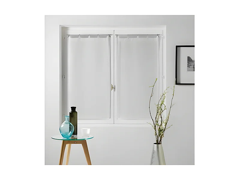 Paire de Voilages "Milza" 60x90cm Blanc