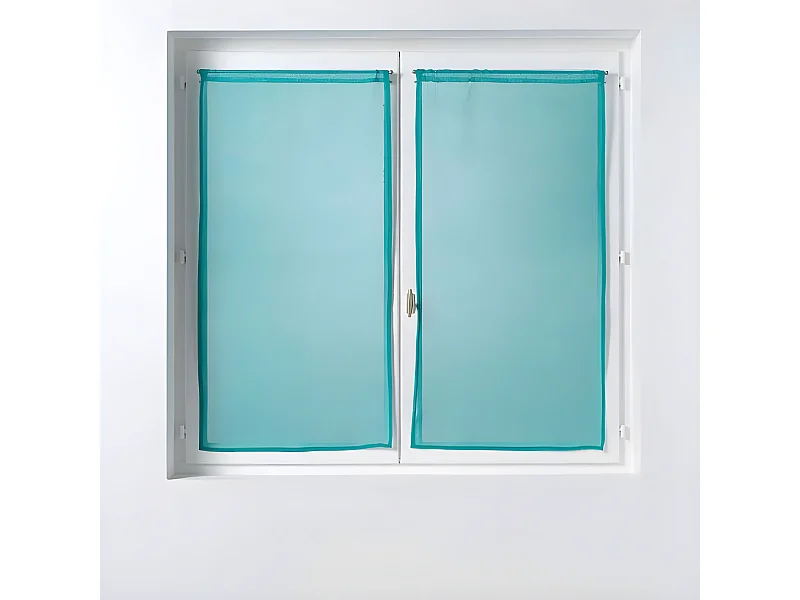 Paire de Voilages "Sandra" 60x90cm Bleu