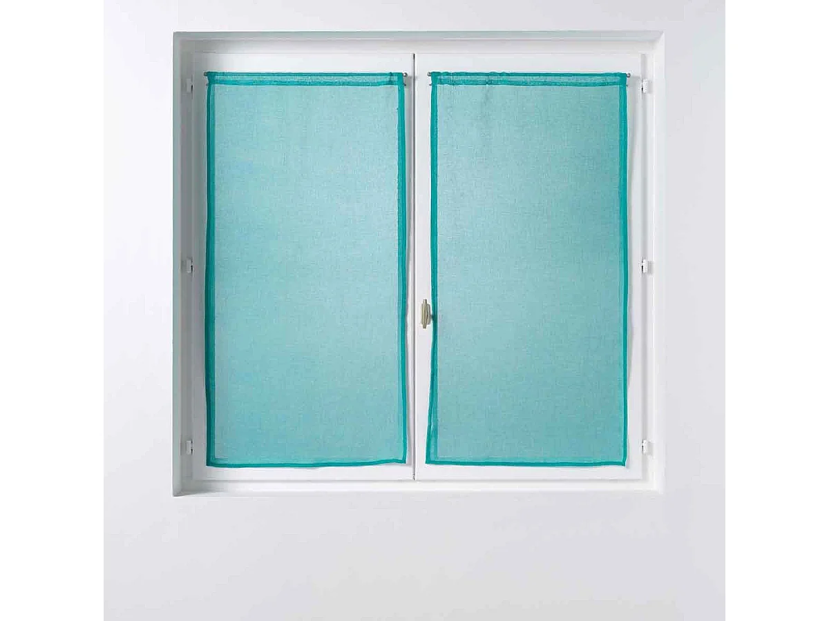 Paire de Voilages "Sandra" 60x90cm Bleu