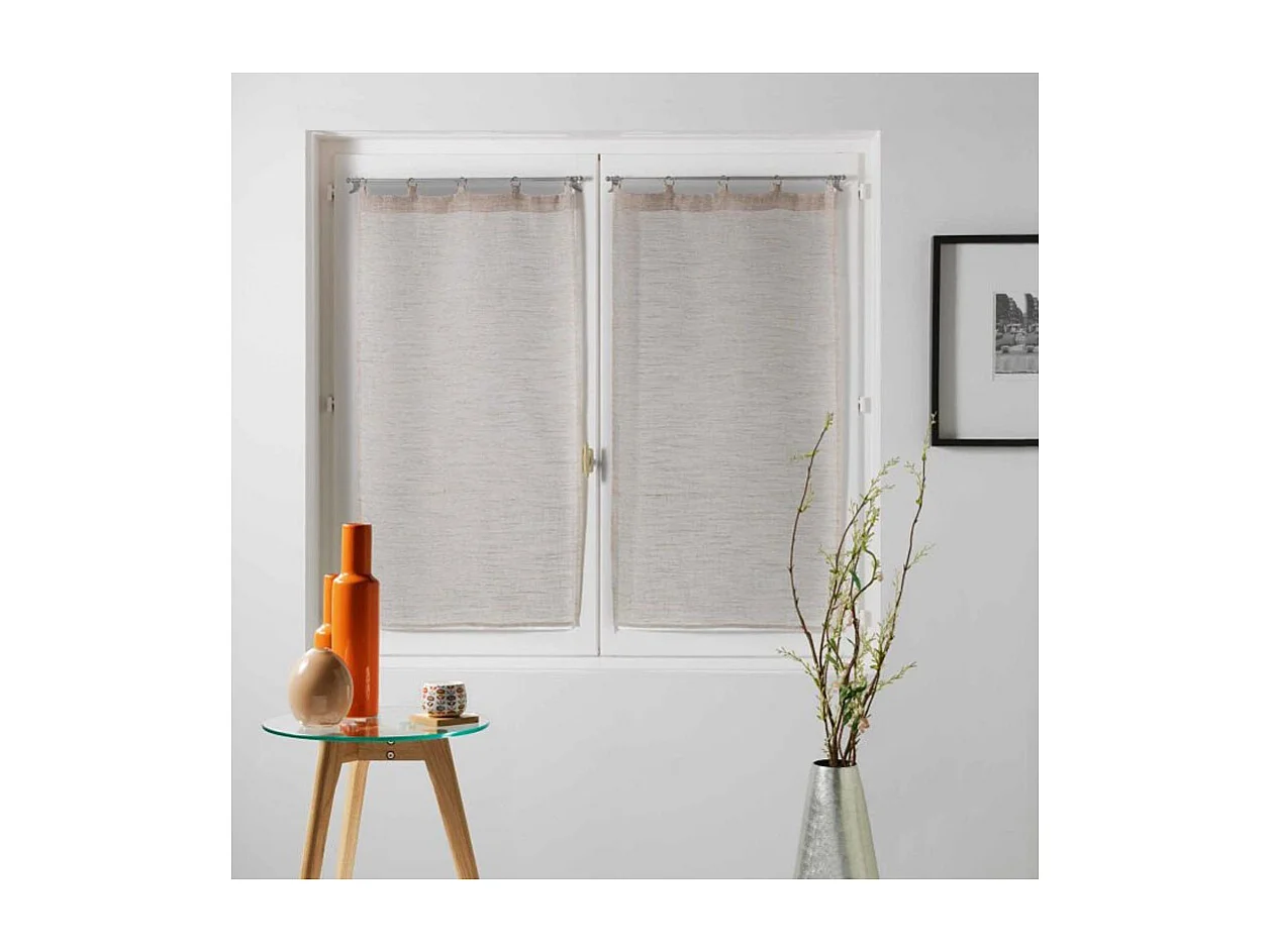 Paire de Voilages "Milza" 60x160cm Beige