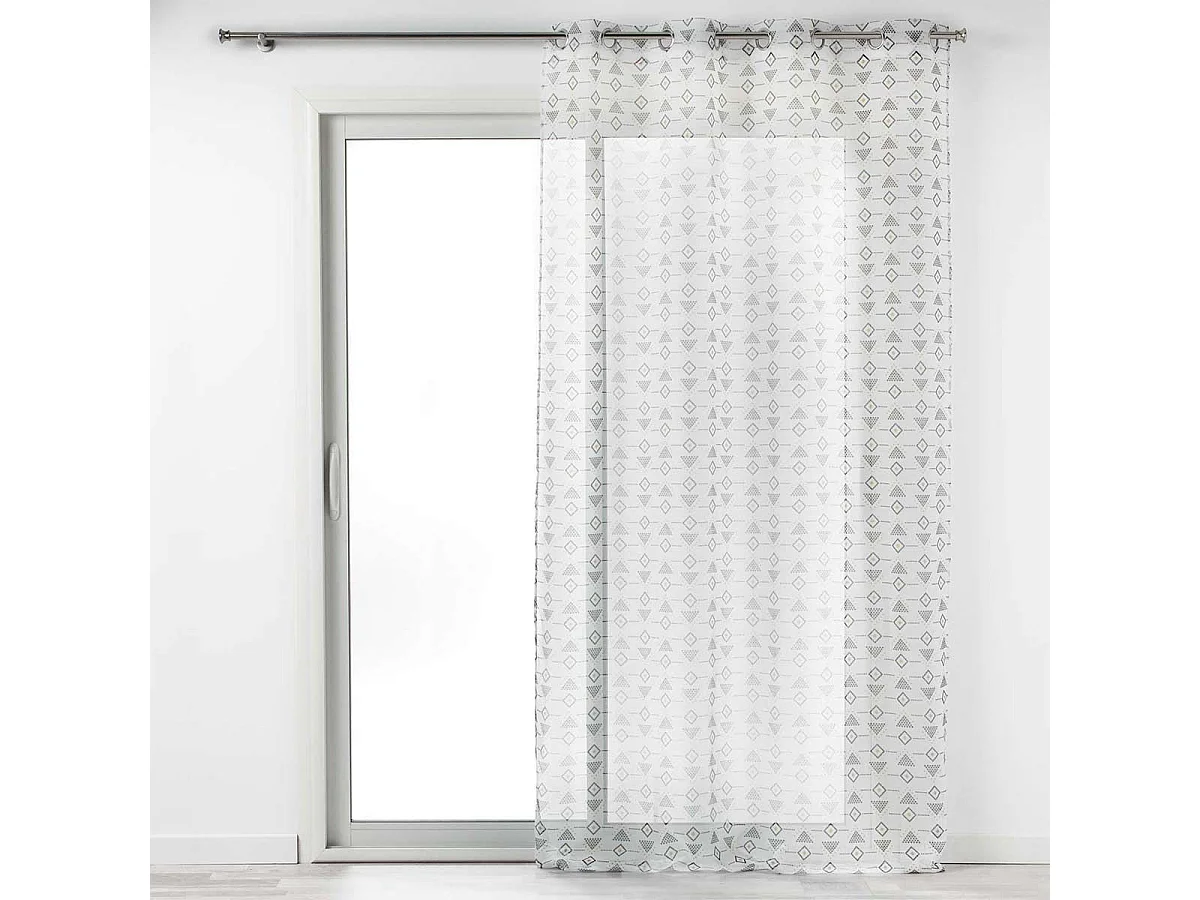 Rideau Voilage à Œillets "Letiko" 140x240cm Blanc