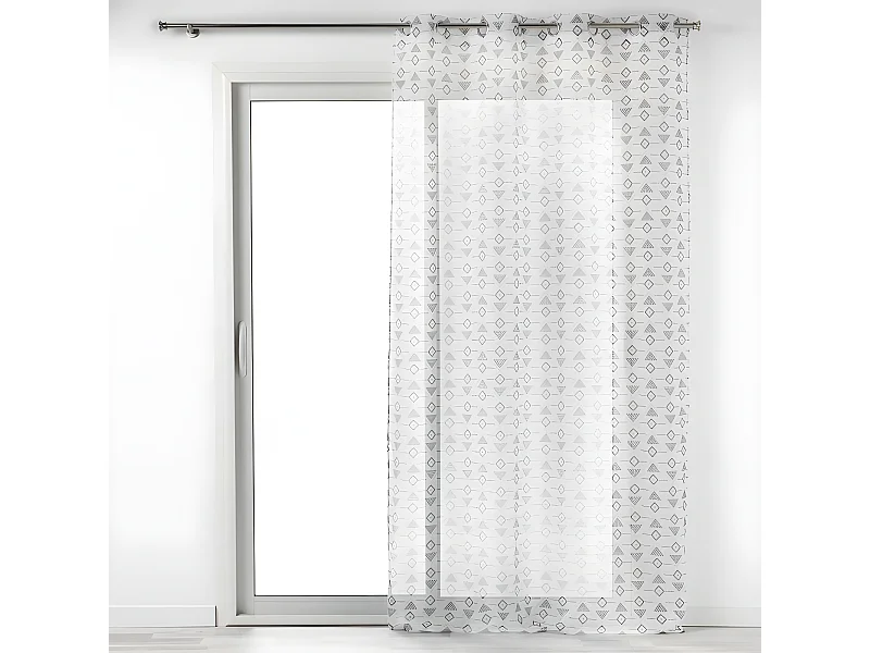 Rideau Voilage à Œillets "Letiko" 140x240cm Blanc