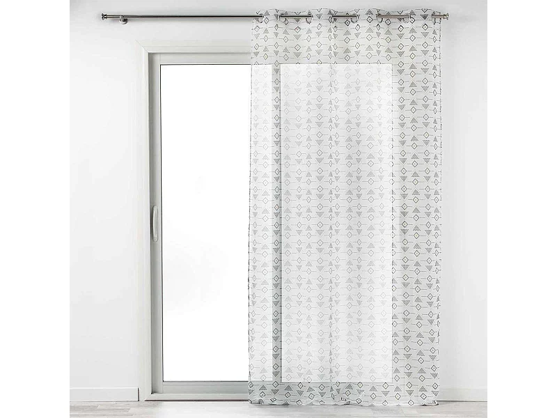 Rideau Voilage à Œillets "Letiko" 140x240cm Blanc