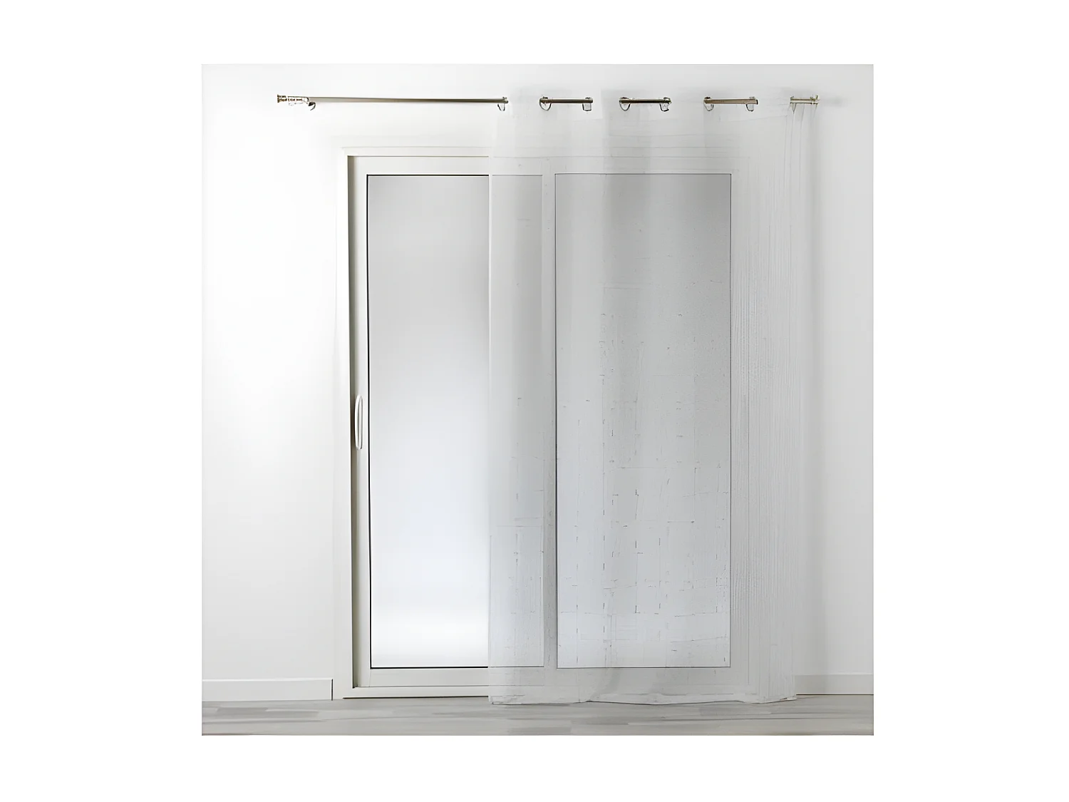 Rideau Voilage à Œillets "Dixiea" 140x240cm Argent