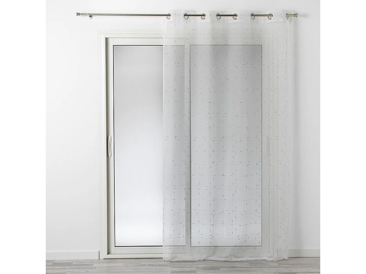 Rideau Voilage à Œillets "Dixiea" 140x240cm Argent