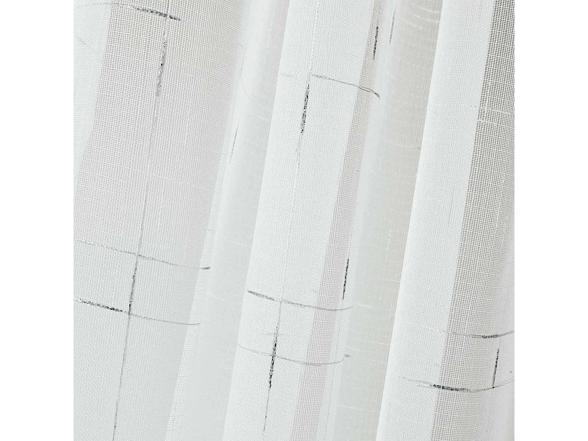 Rideau Voilage à Œillets "Dixiea" 140x240cm Argent