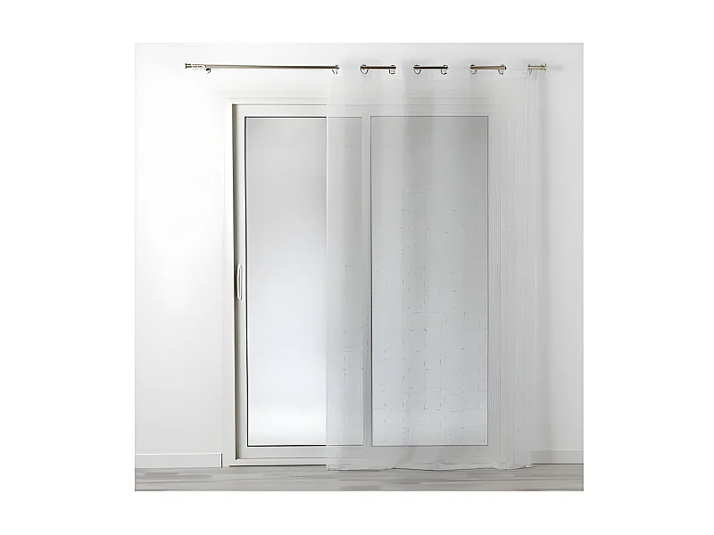 Rideau Voilage à Œillets "Dixiea" 140x240cm Argent