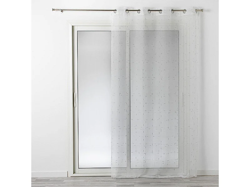 Rideau Voilage à Œillets "Dixiea" 140x240cm Argent