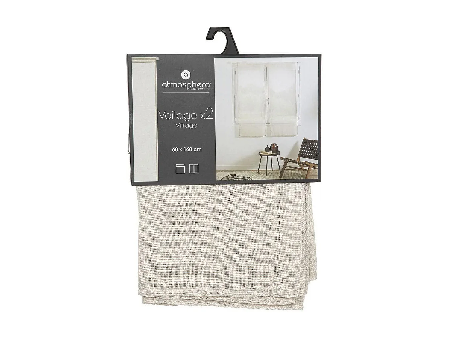 Paire de Voilages "Fred" 60x160cm Lin