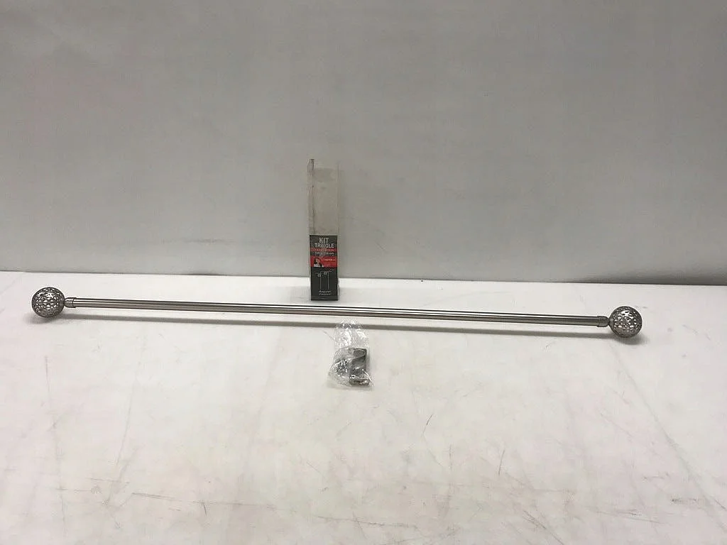Kit Tringle Déco Extensible "Globa" 120-210cm Chromé