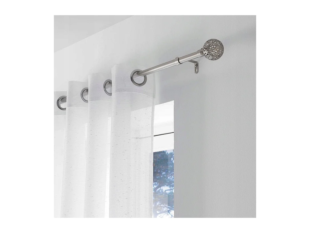 Kit Tringle Déco Extensible "Globa" 120-210cm Chromé