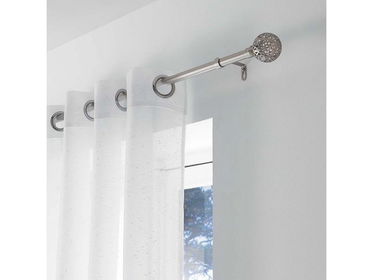 Kit Tringle Déco Extensible "Globa" 120-210cm Chromé