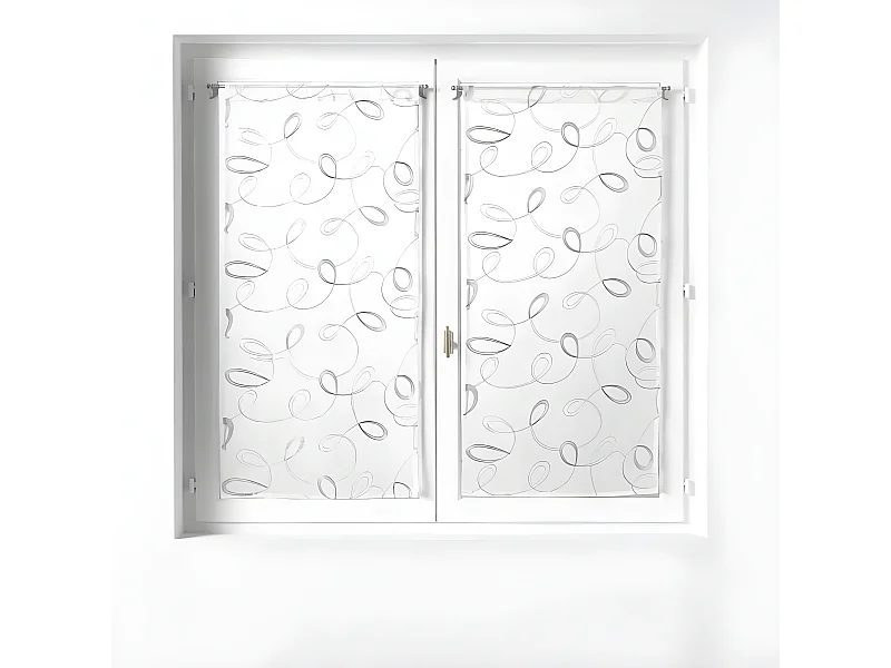 Paire de Voilages "Hoops" 60x90cm Gris