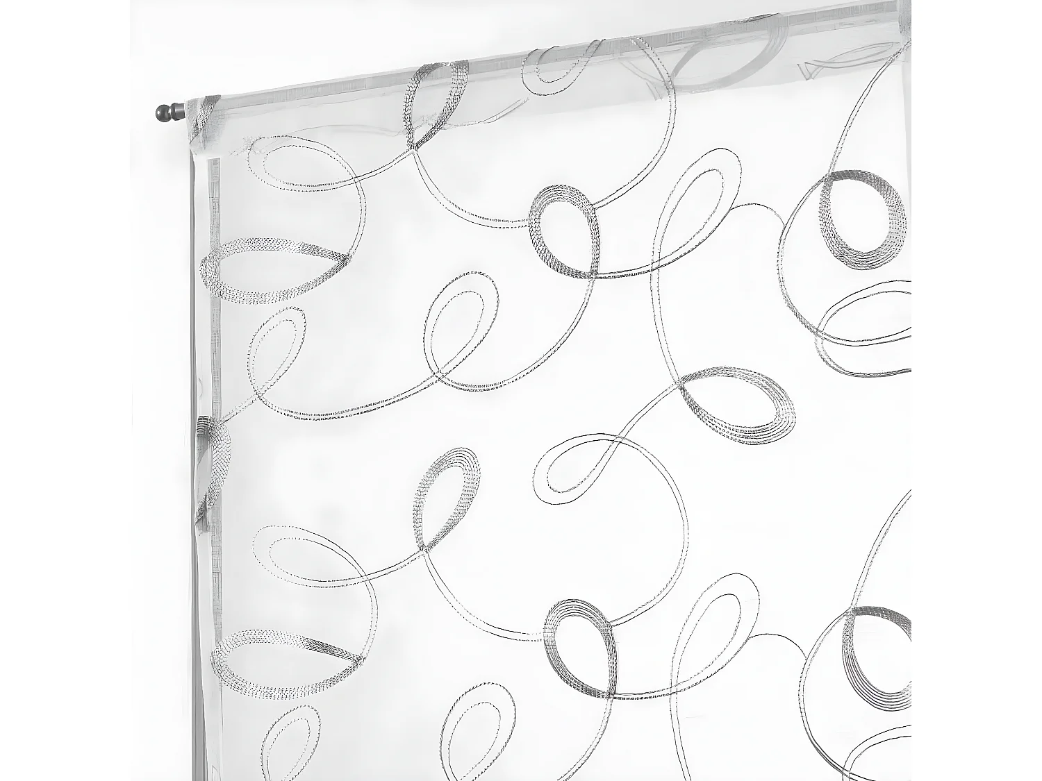 Paire de Voilages "Hoops" 60x90cm Gris