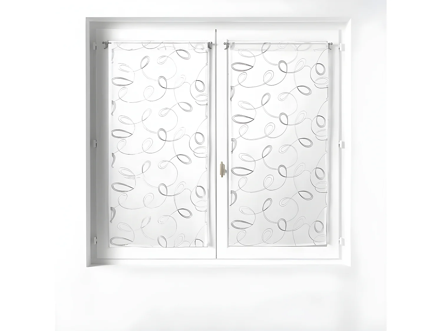 Paire de Voilages "Hoops" 60x90cm Gris