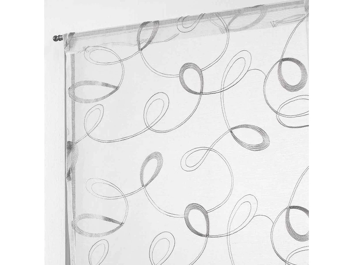 Paire de Voilages "Hoops" 60x90cm Gris