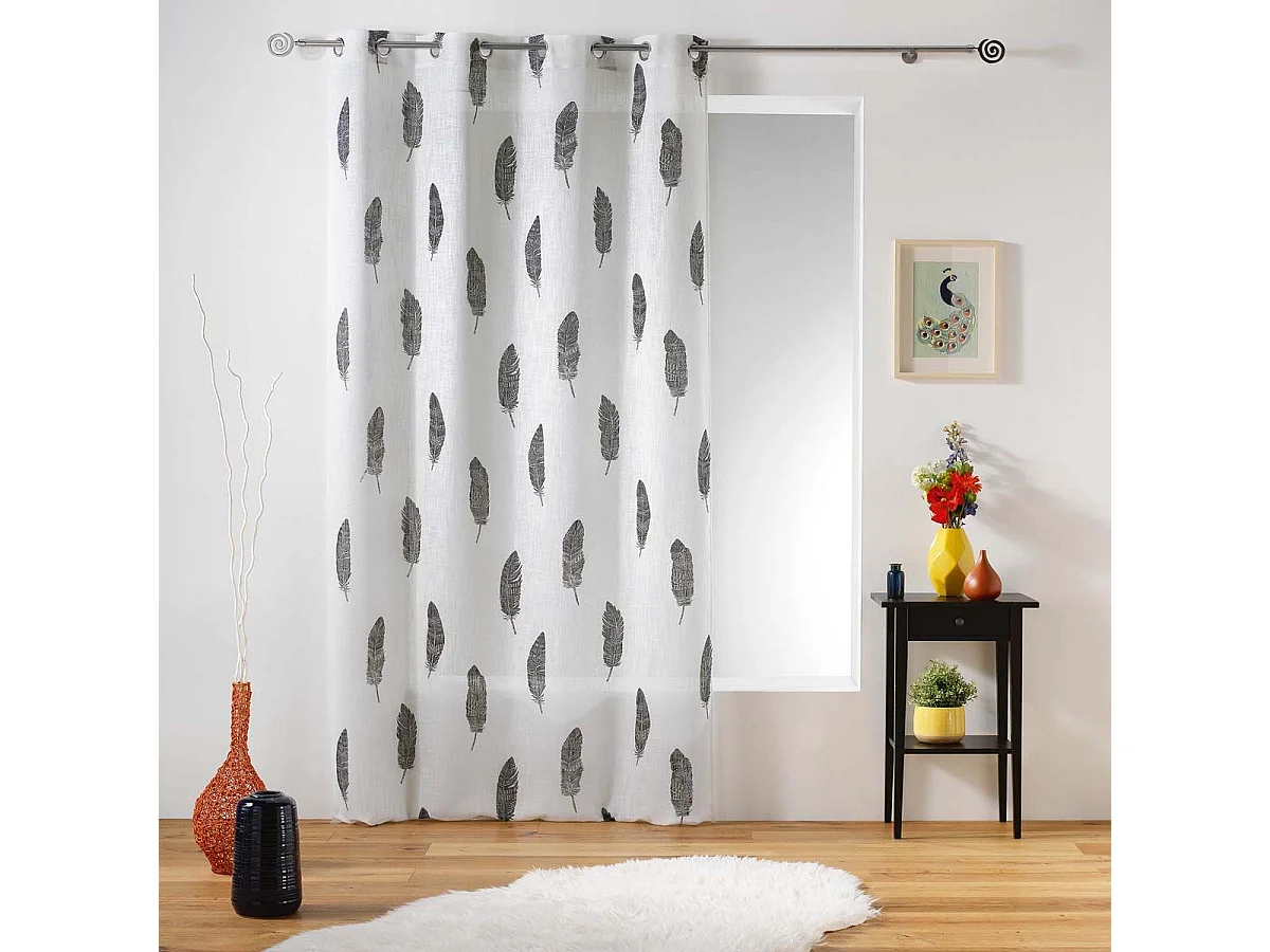 Rideau Voilage à Œillets "Eternity" 140x240cm Naturel