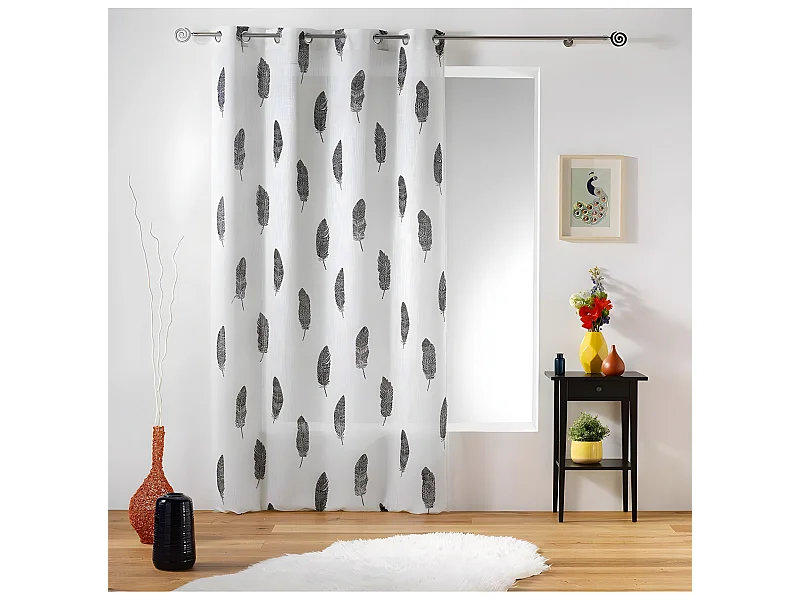 Rideau Voilage à Œillets "Eternity" 140x240cm Naturel