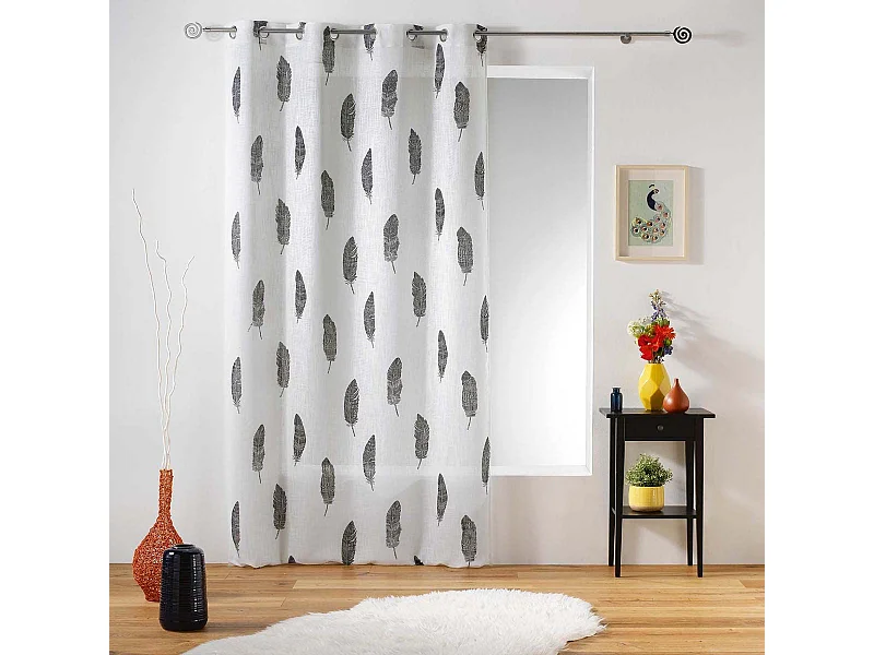 Rideau Voilage à Œillets "Eternity" 140x240cm Naturel