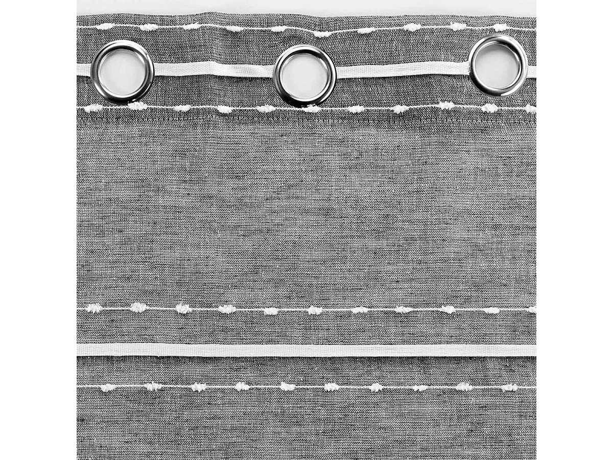 Rideau Voilage à Œillets "Aloria" 140x240cm Gris