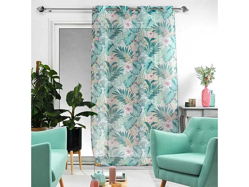 Rideau Voilage à Œillets "Kely" 140x280cm Blanc