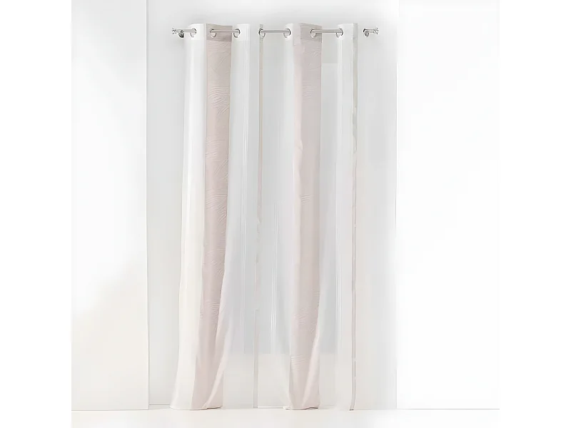 Rideau Voilage à Œillets "Estella" 140x240cm Naturel