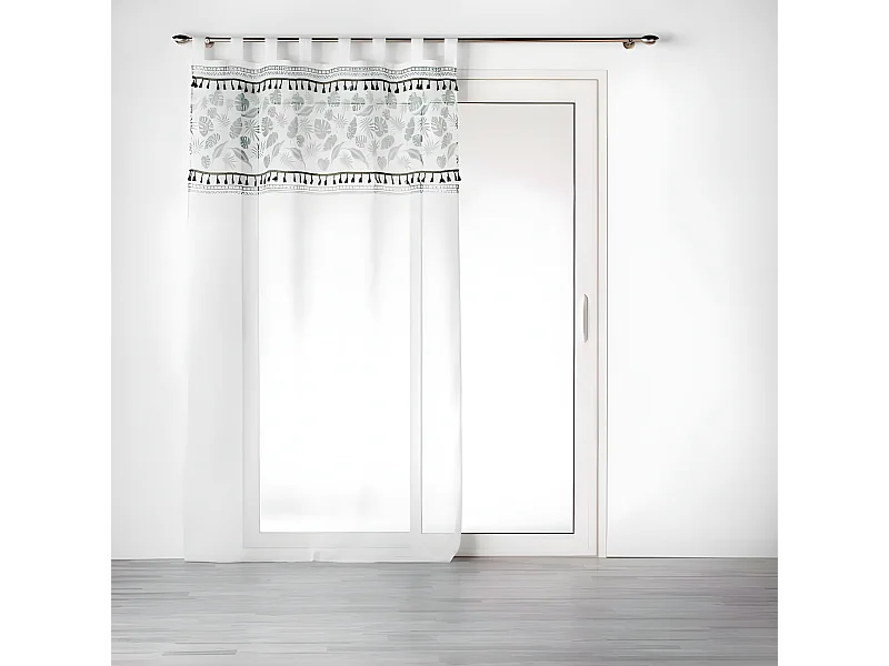 Rideau Voilage à Passants "Milagreen" 140x240cm Blanc