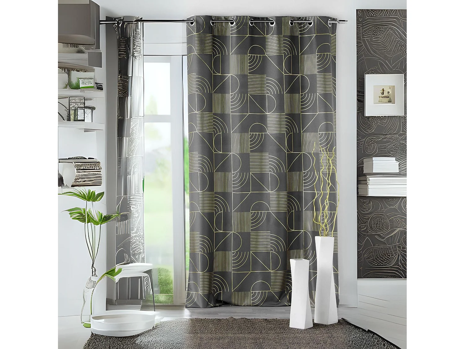 Cortina de tela metálica 140 x 260 cm