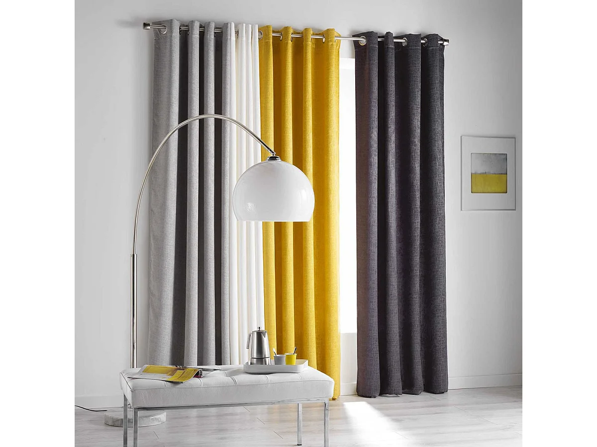 Cortina opaca efecto terciopelo "piel" 140 x 240 cm