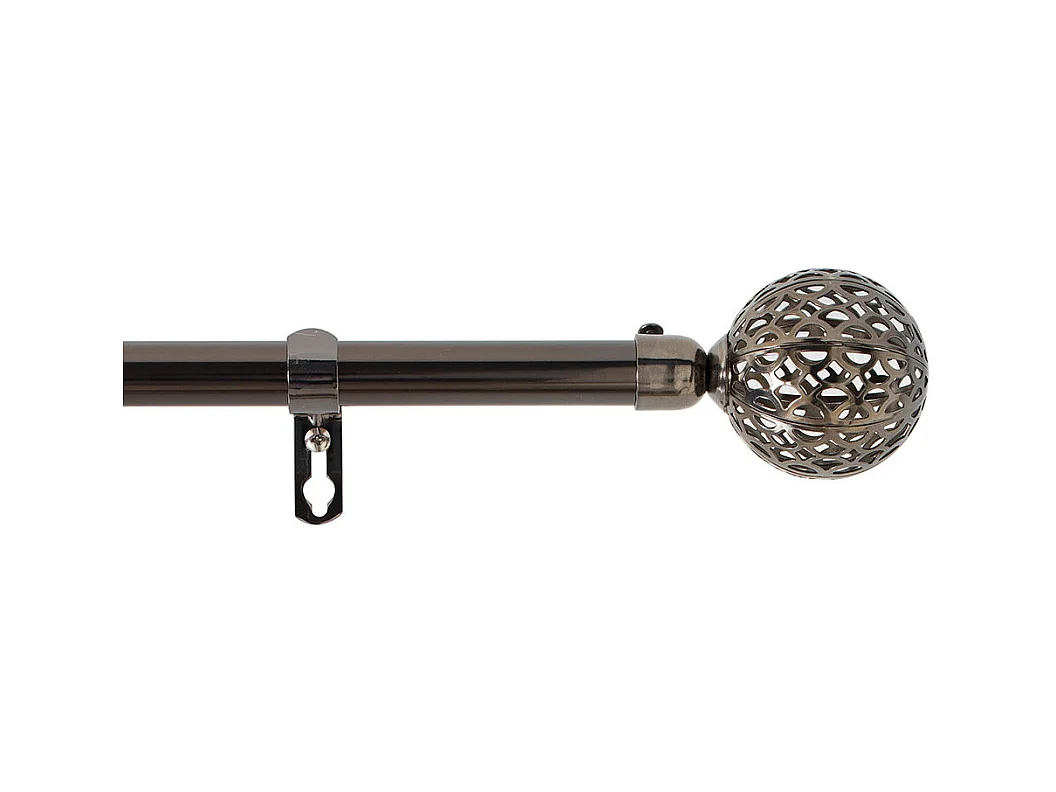 Kit Tringle Déco Extensible "Globa" 120-210cm Nickel