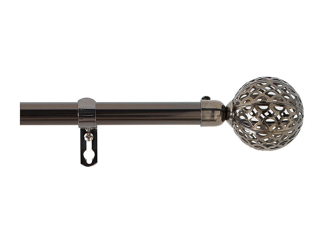 Kit Tringle Déco Extensible "Globa" 120-210cm Nickel