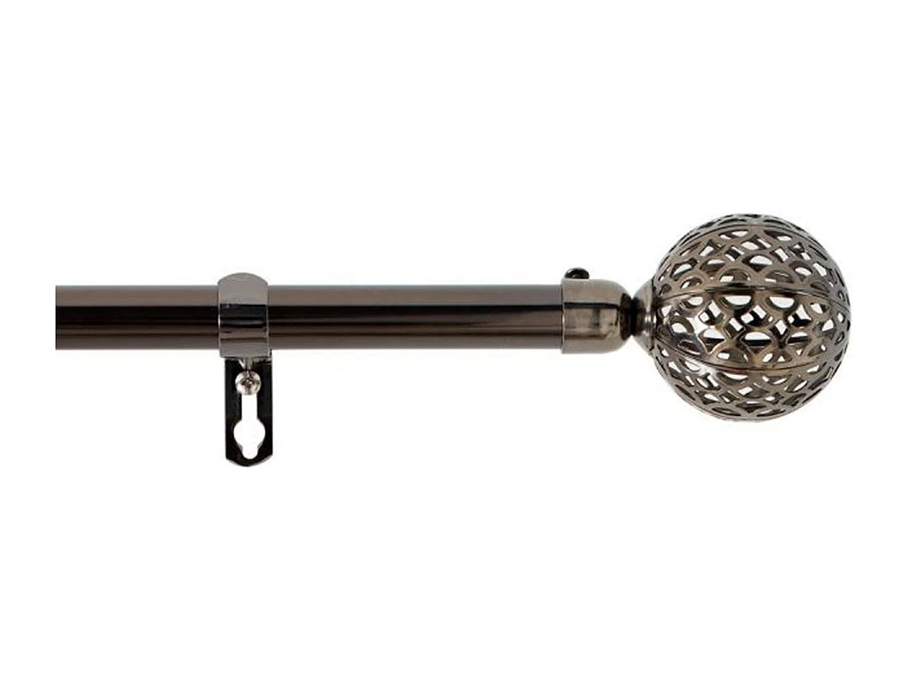 Kit Tringle Déco Extensible "Globa" 120-210cm Nickel