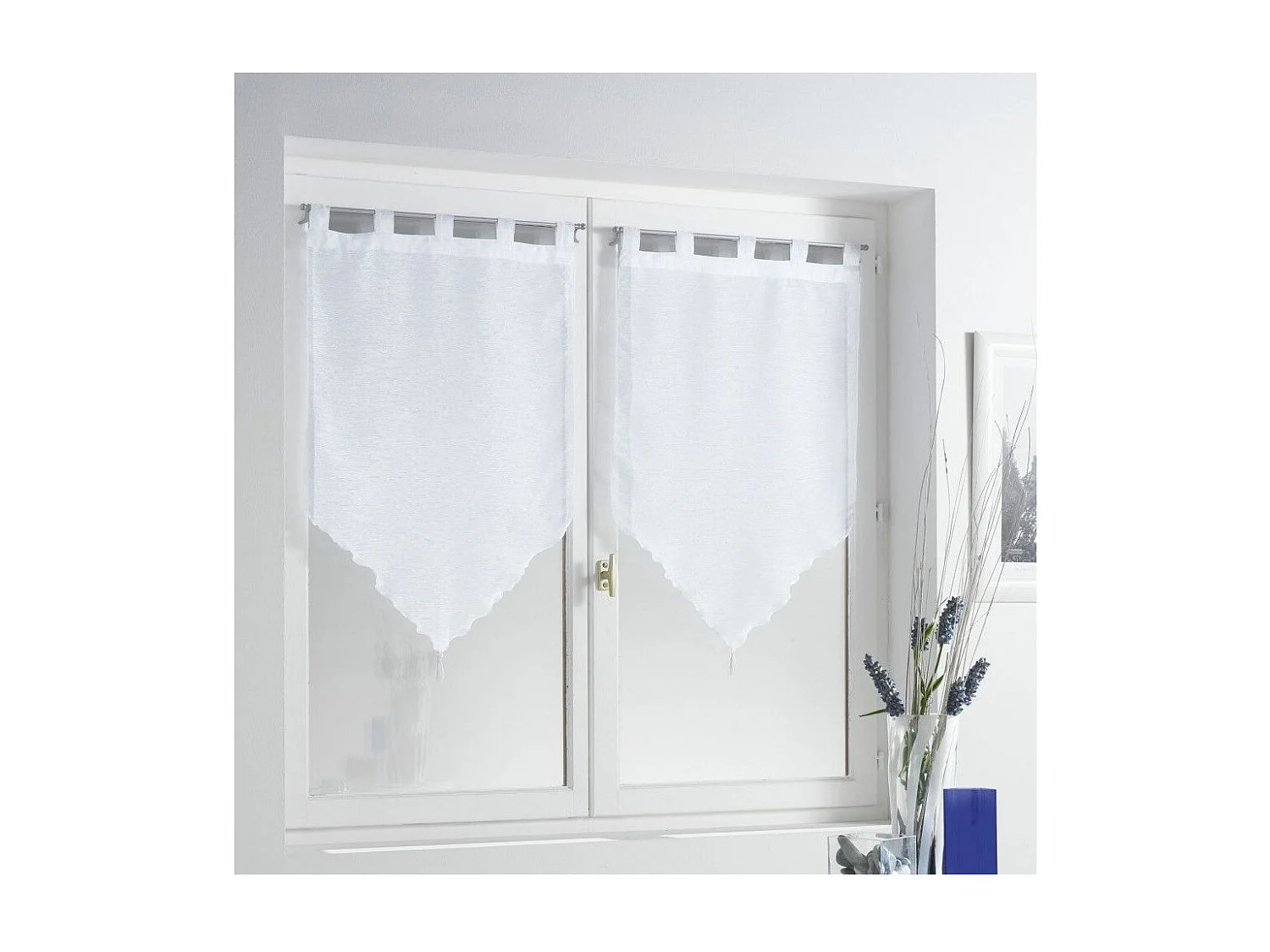 Paire de Voilages "Lisséa" 60x160cm Blanc