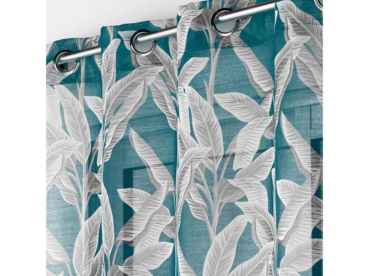 Rideau Voilage à Œillets "Isibelle" 140x240cm Bleu