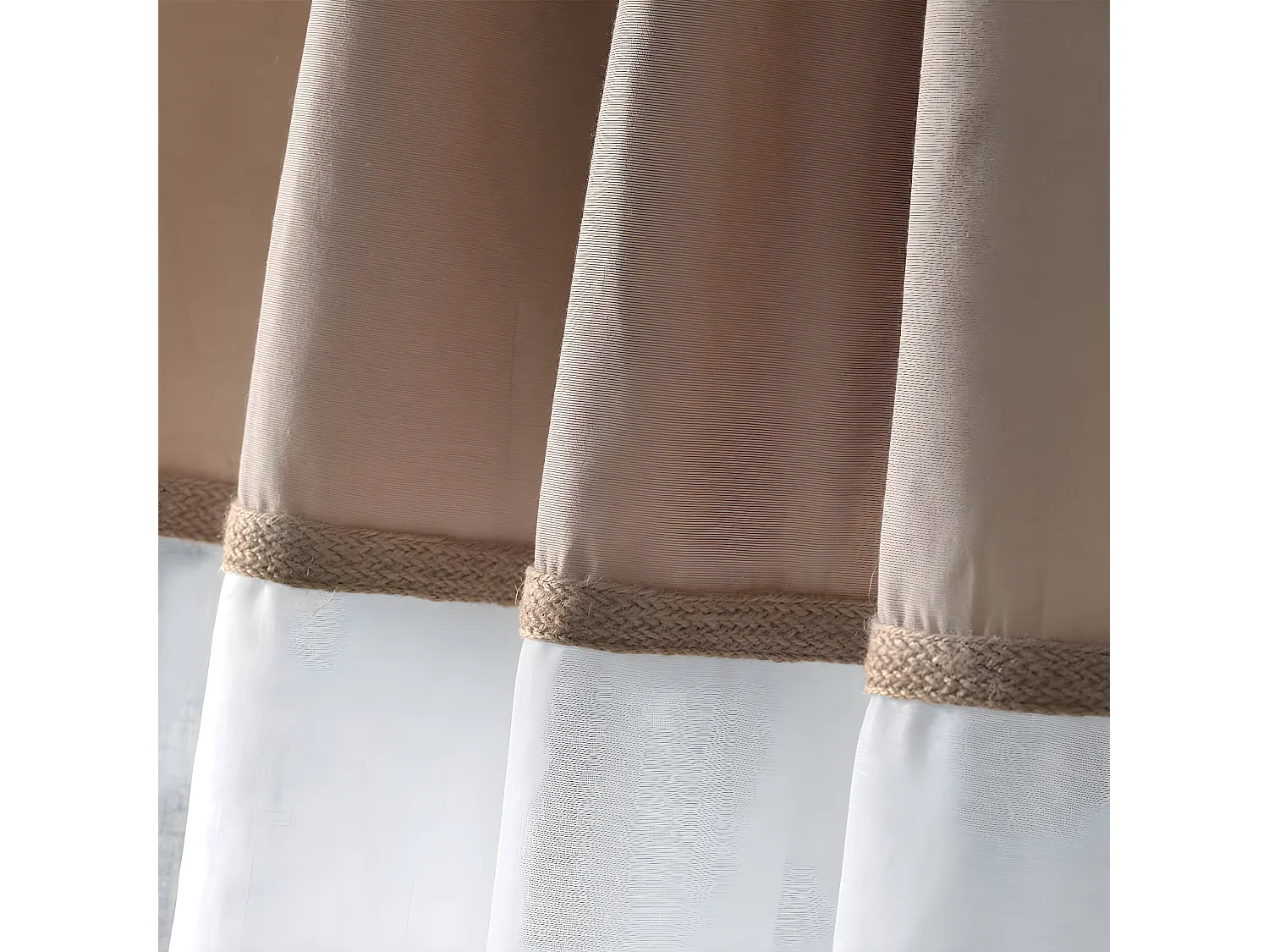 Rideau Voilage à Œillets "Kelonia" 140x240cm Naturel