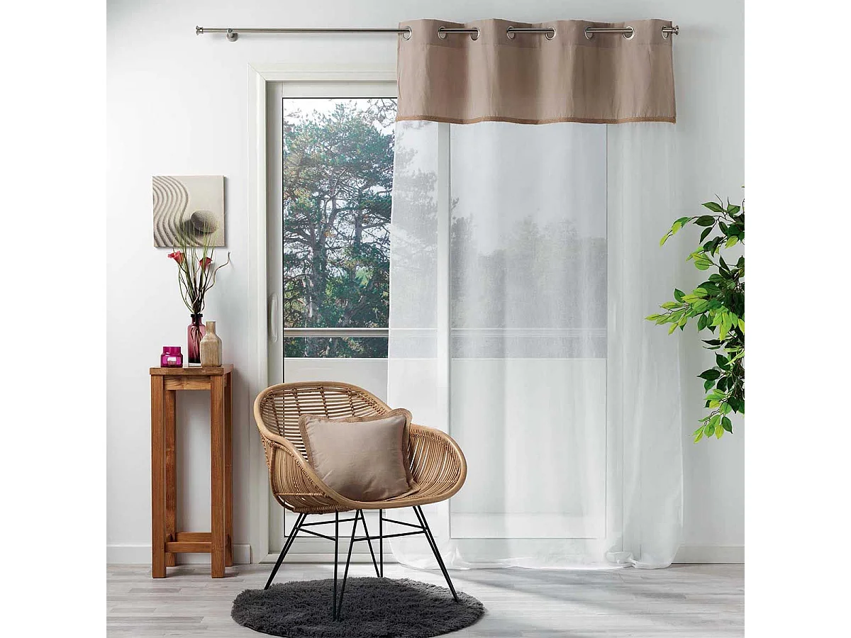 Rideau Voilage à Œillets "Kelonia" 140x240cm Naturel