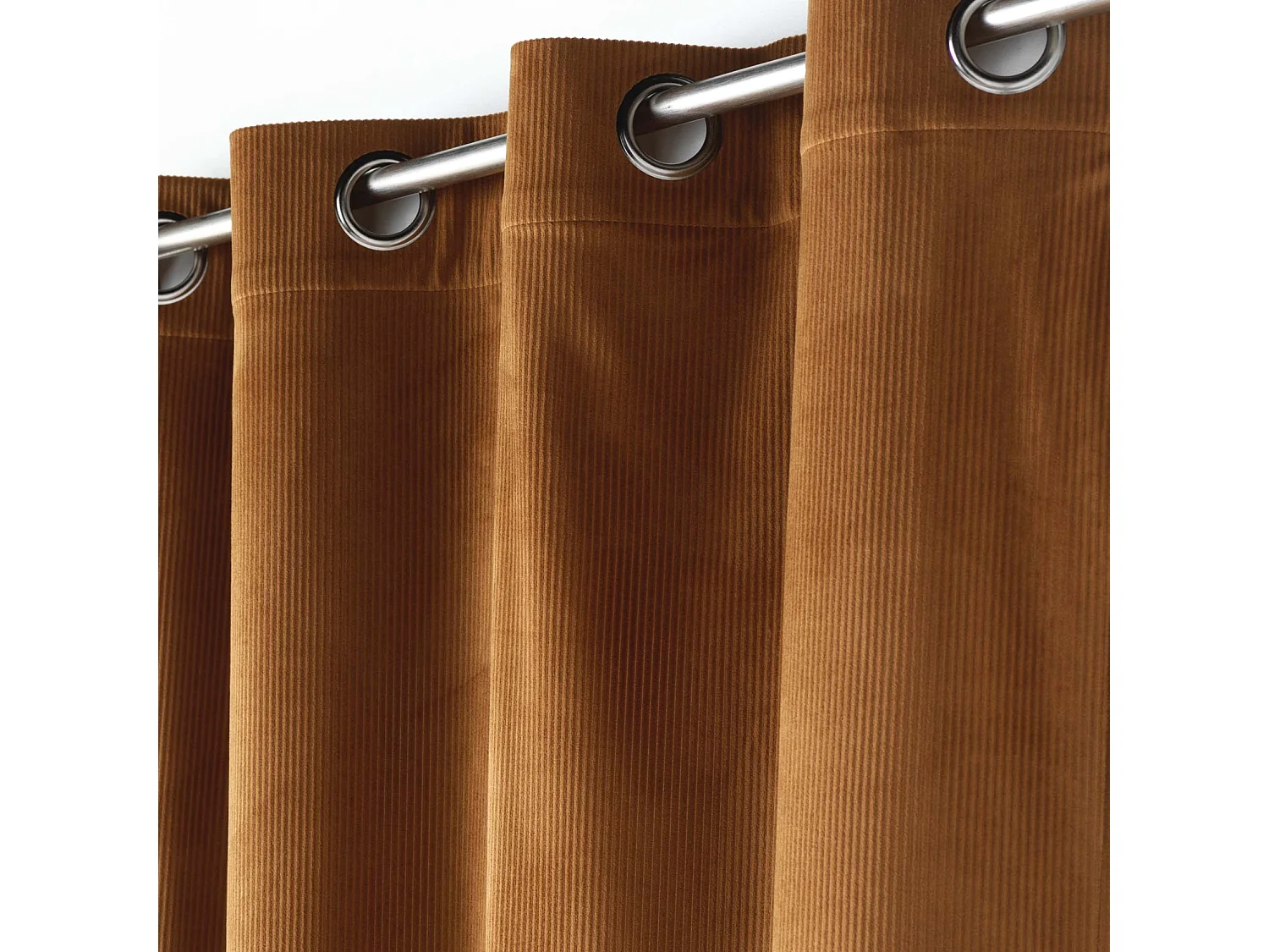 Unifarbener Siebvorhang aus Cordsamt 140 x 260 cm
