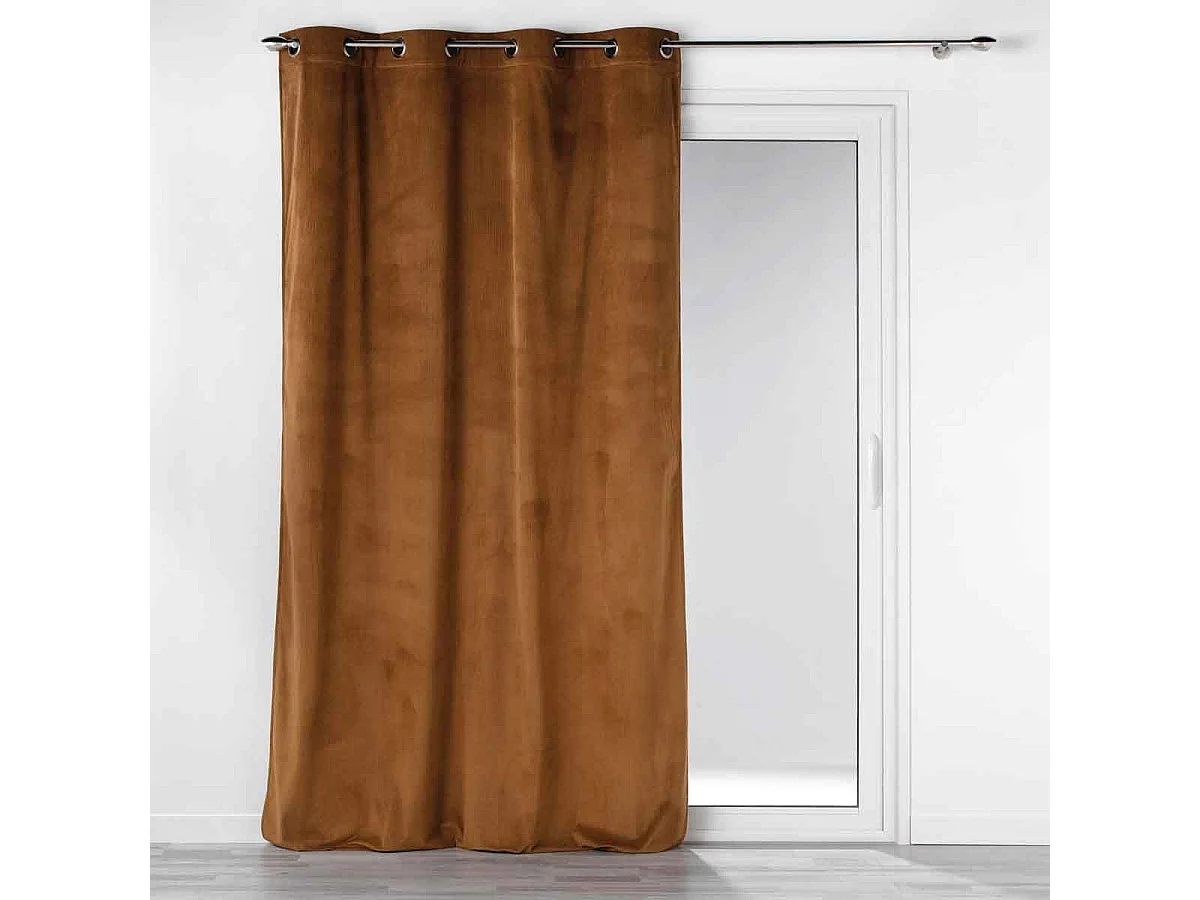 Unifarbener Siebvorhang aus Cordsamt 140 x 260 cm