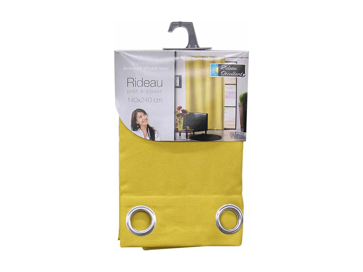 Rideau Occultant "Mezzo" 140x240cm Jaune