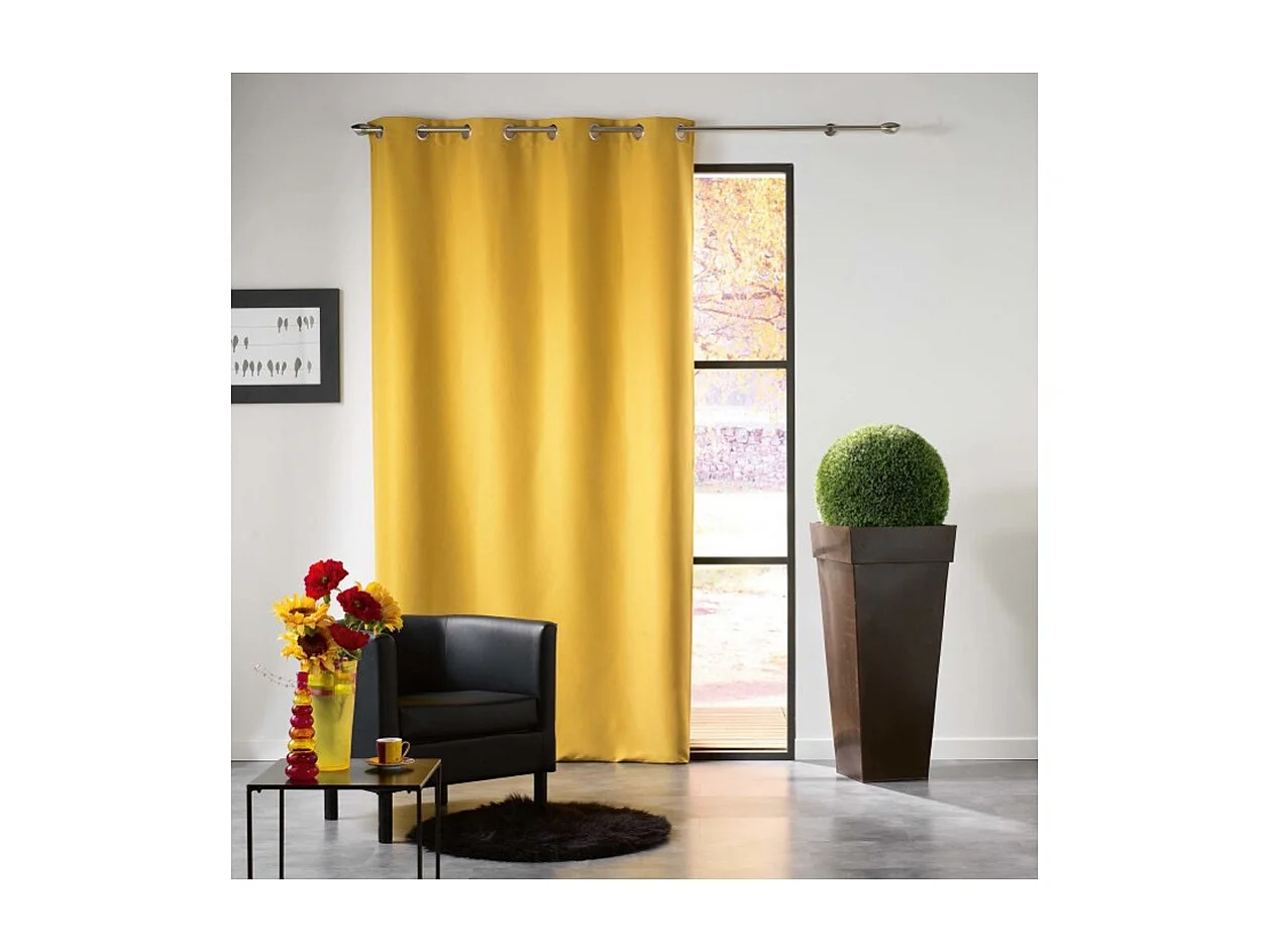 Rideau Occultant "Mezzo" 140x240cm Jaune