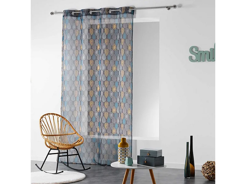 Rideau Voilage "Palpito" 140x240cm Anthracite