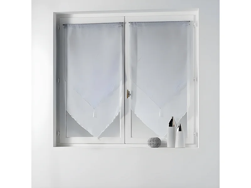 Paire de Voilages à Passants "Stellaire" 60x160cm Gris
