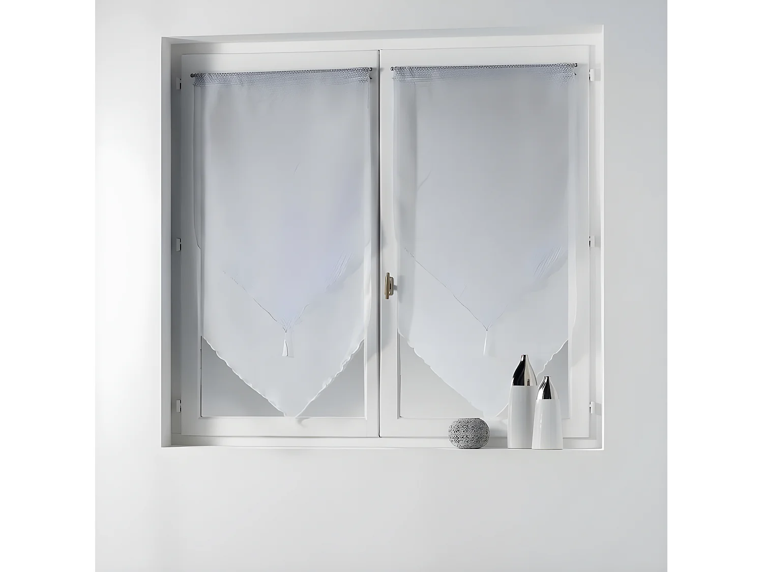 Paire de Voilages à Passants "Stellaire" 60x160cm Gris