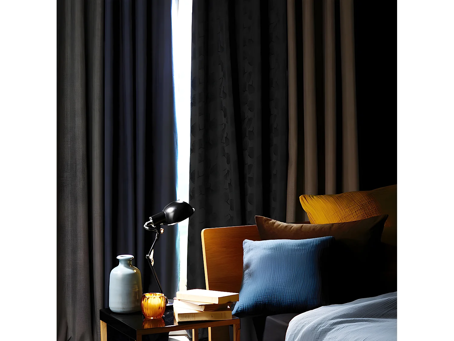 Rideau Occultant "Darko" 140x260cm Noir