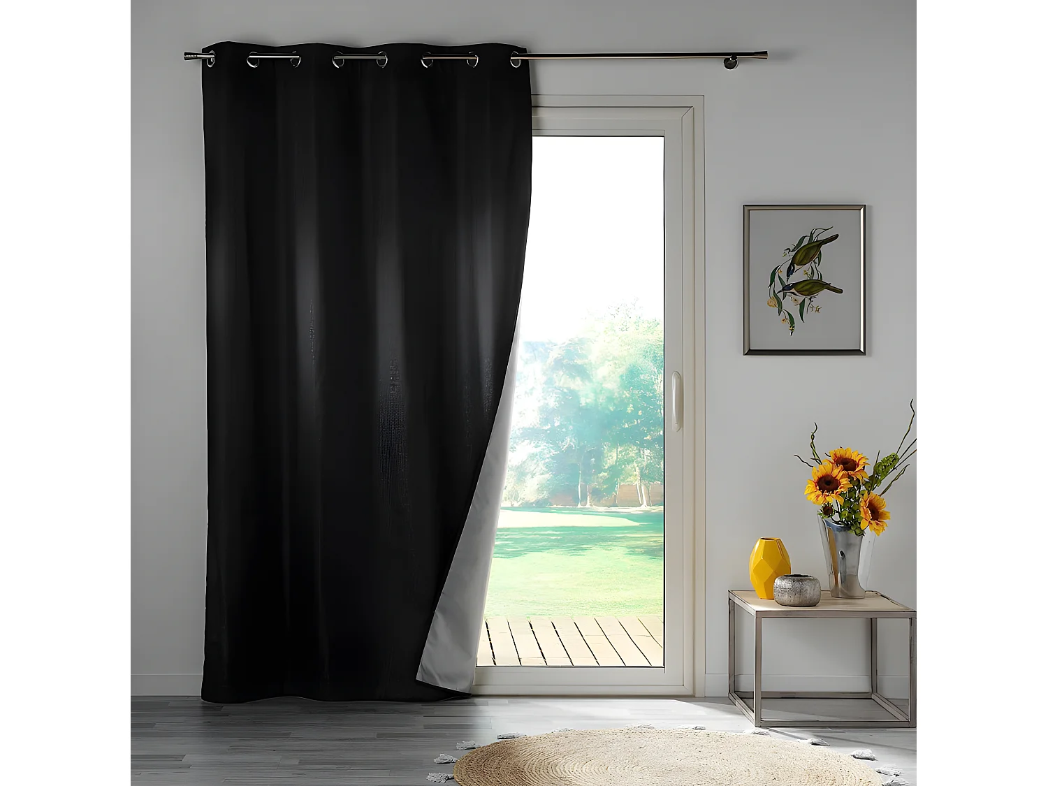 Rideau Occultant "Darko" 140x260cm Noir