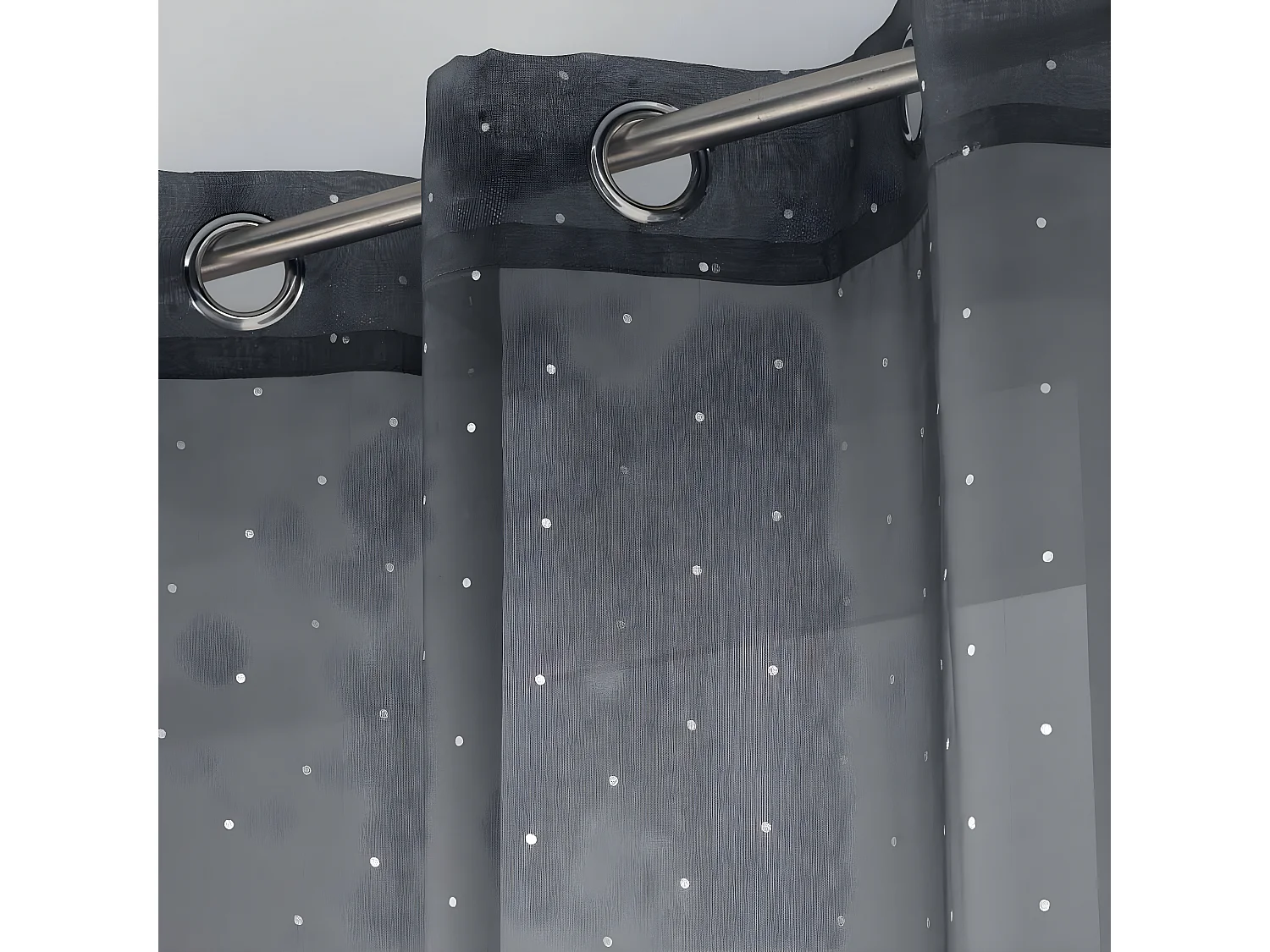 Rideau Voilage à Œillets "Orion" 140x240cm Anthracite