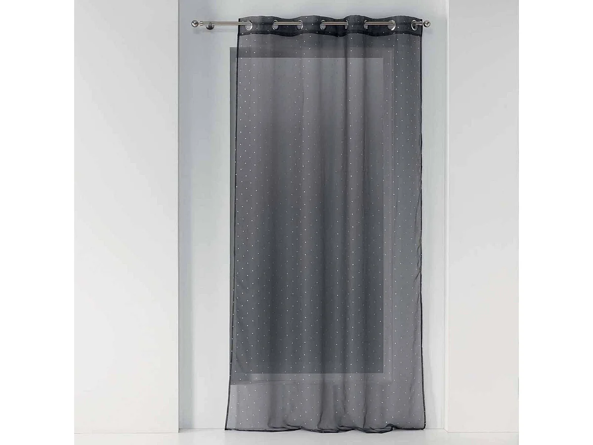 Rideau Voilage à Œillets "Orion" 140x240cm Anthracite